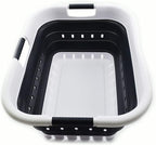 SAMMART 41L Collapsible 3 Handled Plastic Laundry Basket by SAMMART