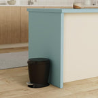 simplehuman 6 Liter / 1.6 Gallon Compact Plastic Round Bathroom Step Trash Can - Image 2