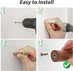 Natural Wood Wall Hooks, for Hanging Coat Towel Cap Bag Purses Jacket Backpack - Image 4