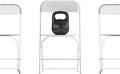 Flash Furniture Hercules Series Big & Tall Stackable Plastic Folding Chairs, Extra Wide Commercial Event Seats, Set of 4, White by FlashFurniture