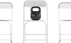 Flash Furniture Hercules Series Big & Tall Stackable Plastic Folding Chairs, Extra Wide Commercial Event Seats, Set of 4, White by FlashFurniture