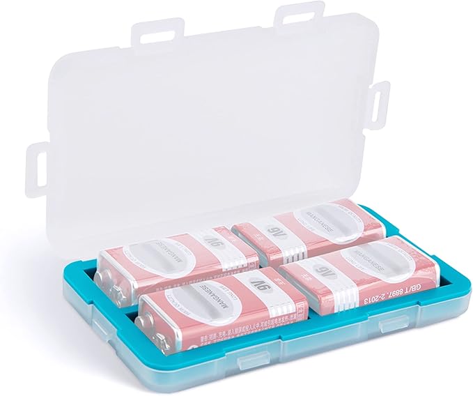 JJC Silicone 9V Battery Case Holder Organizer, PP Battery Storage Box by JJC