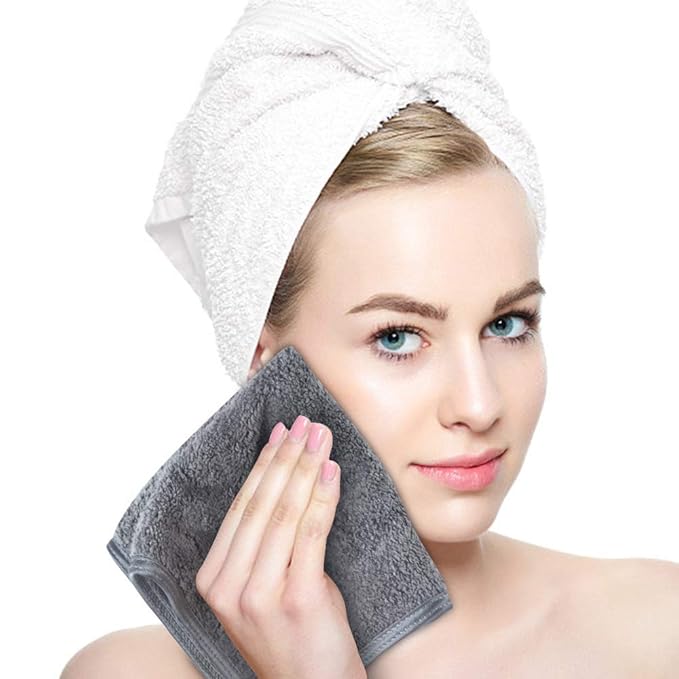SINLAND Absorbent Coral Velvet Washcloth Ultra Soft Microfiber Face Towels 12 x - Image 9