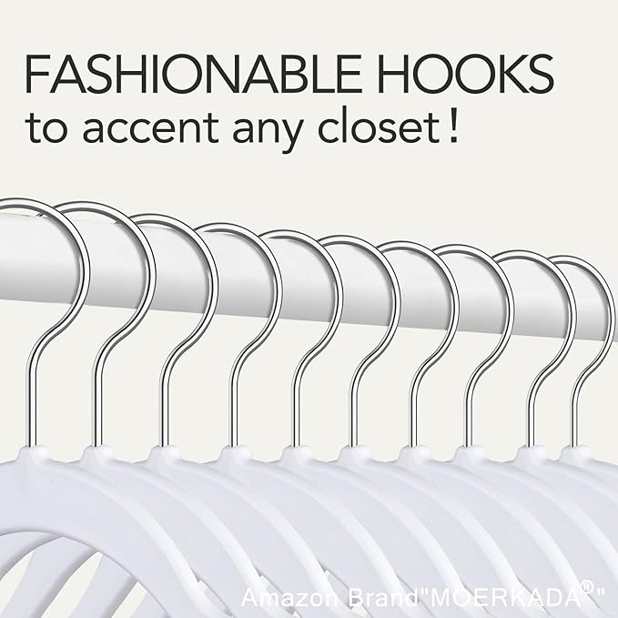 Hangers 50 Pack, Ultra-Thin Plastic Clothes Hangers - Image 2