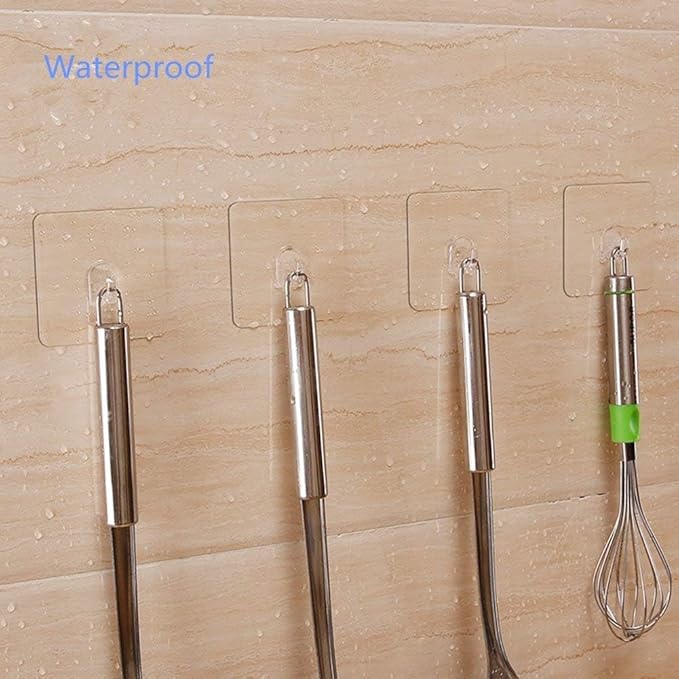 30 Pack Adhesive Hooks for Hanging, 33lb Heavy Duty Wall Hooks - Image 3