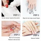 200Pcs Nail Polish Remover Gel Nail Foil Wraps Aluminium Soak Off Foils Cotton - Image 2