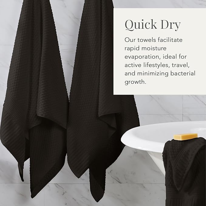 NY Loft Bath Towel 4 Pack, 100% Cotton, Super Soft & Absorbent, Premium Thick - Image 3