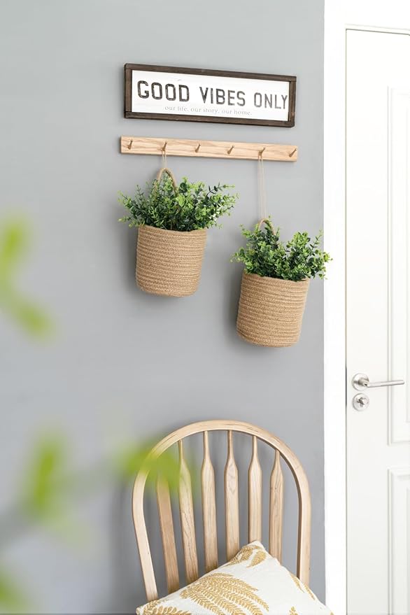 Dahey 2 Pack Wall Hanging Rope Basket - Image 7