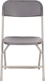 Flash Furniture Hercules Big and Tall Commercial Folding Chair - Extra Wide 650LB. Capacity - Durable Plastic - Gray, 4-Pack - Image 6