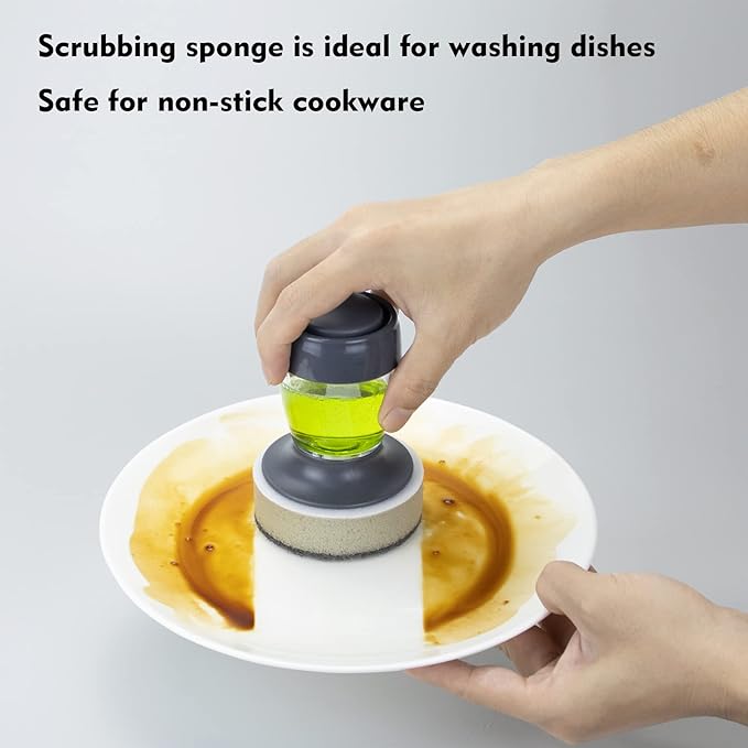 Dish Brush with Soap Dispenser, Kitchen Scrub Brush - Image 5