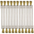 20PCS Brass Wire Brushes with Extended Handle by LingGan