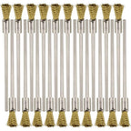 20PCS Brass Wire Brushes with Extended Handle by LingGan