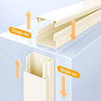 Delamu 157in Cord Hider, Cord Cover Wall Cable Management, Paintable Wire Cover - Image 5