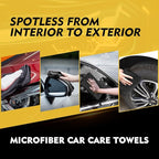 HOMEXCEL Black Microfiber Cleaning Cloth 12 Pack, 12.5 x 12.5 inch Microfiber - Image 5