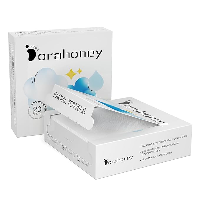 Disposable Face Towels Travel, Ultra Soft Facial Towels by DORAHONEY