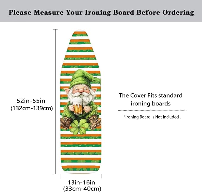 Sprowallow Striped Leaves Ironing Board Covers - Image 5