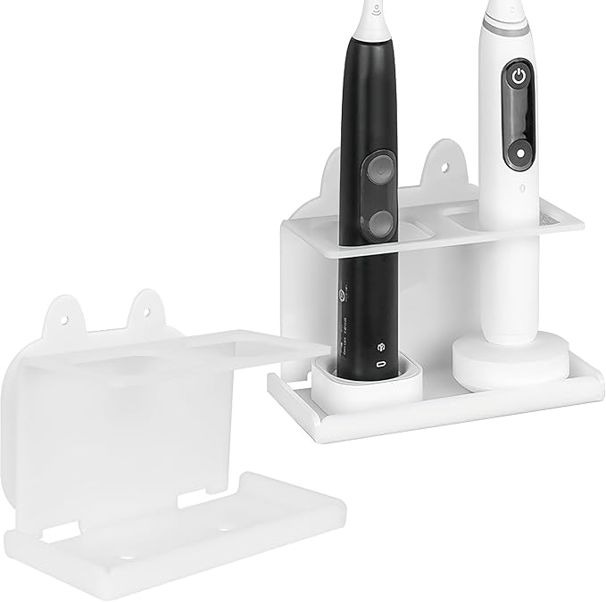 2Pack Electric Toothbrush Holder Wall Mounted, Electric Toothbrush Cord by LUEXBOX