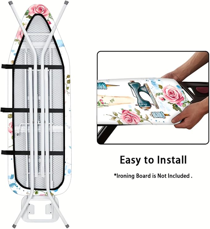 Nuxovilar Sewing Mannequin & Floral Pattern Ironing Board Cover, 15×54 inch - Image 5