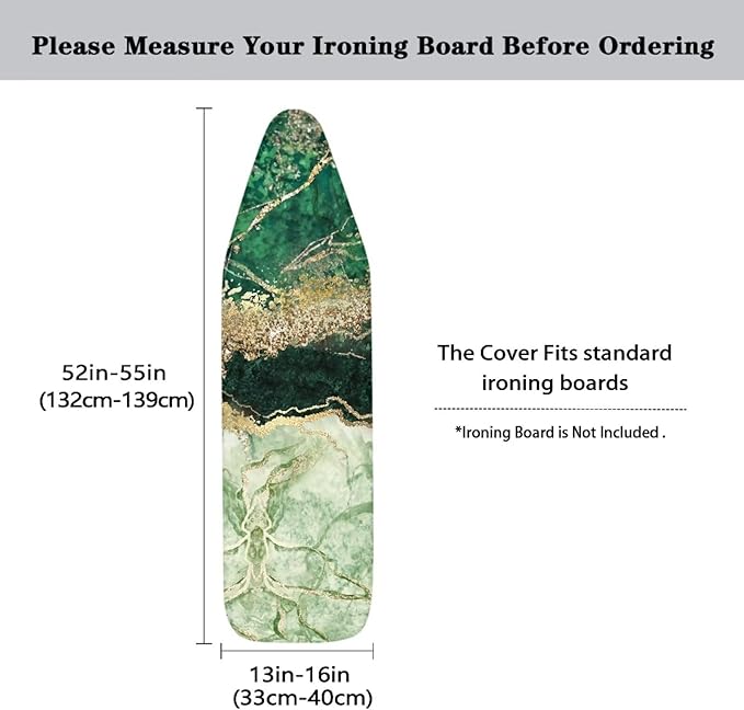 ZDCUSTOM Green Marble Table Top Ironing Board Cover Standard Ironing Board Cover - Image 5