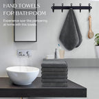 KinHwa Microfiber Hand Towels for Bathroom Soft and Absorbent Face Towels Grey - Image 4
