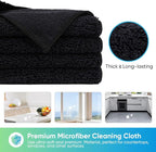 HOMEXCEL Black Microfiber Cleaning Cloth, 12 Pack Premium Microfiber Towels - Image 2