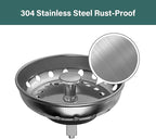 Kitchen Sink Strainer and Stopper Stainless Steel Basket - Image 4
