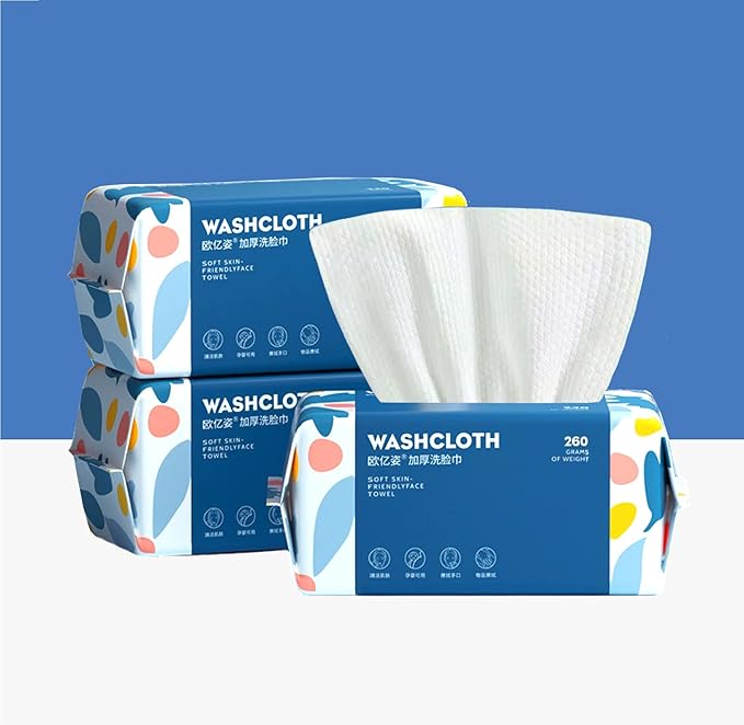 300 Count Disposable Face Towel, Thickening Ultra Soft Washcloths, Facial by BanYakong