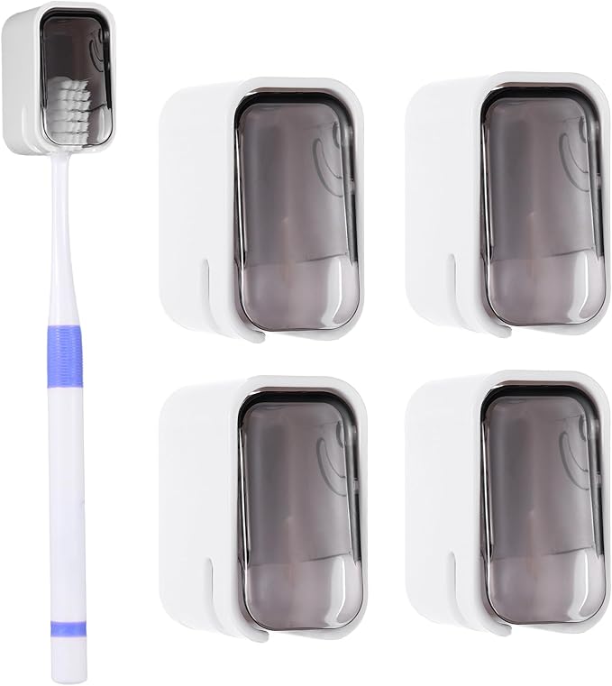 4 PCS Toothbrush Holder Wall Mounted by Unknown