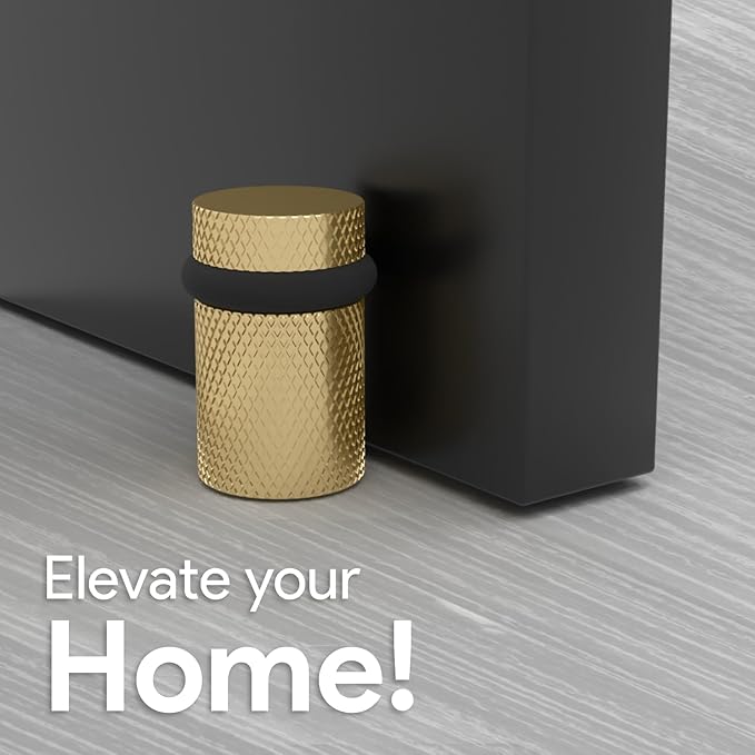 Mega Handles Knurled Floor Door Stopper, Quickly Installed Wall Protector - Image 3