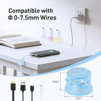 AGPTEK 8 Pack Magnetic Cable Clips, Upgraded 360° Rotatable Cord Holder Clips - Image 4