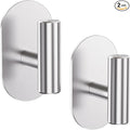 Silver Adhesive Hooks Heavy Duty, Wall Hooks by Aikzik