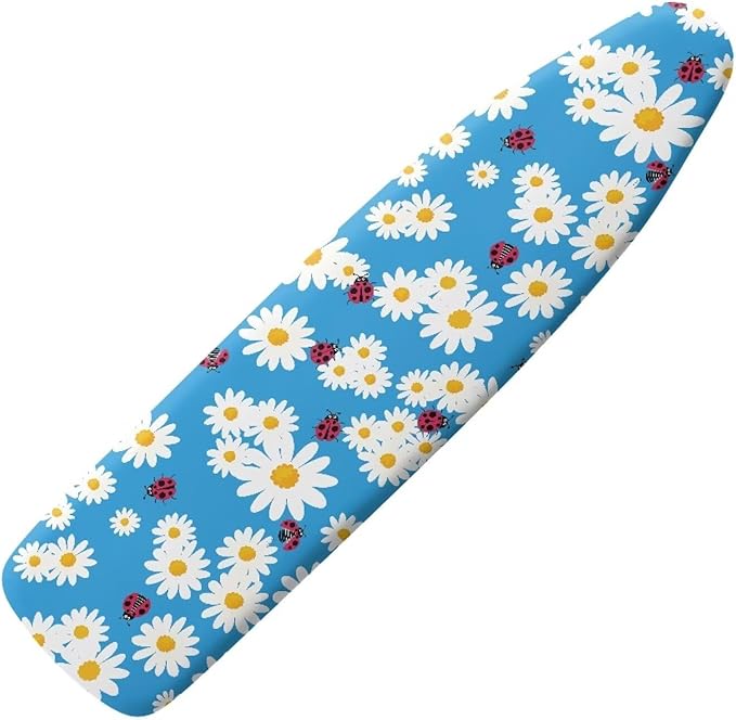 Cute Blue Daisy Thick Padding Ironing Board Covers Stain Resistant Hook and by Darisoco
