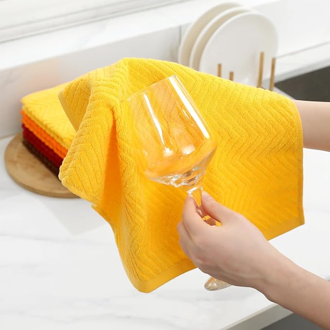 100% Cotton Kitchen Towels and Dishcloths Set - Image 5