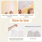 25 Pcs Shoulder Covers for Hanging Clothes, 24 x 17 Inch Plastic Garment Cover - Image 4