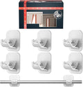 Adhesive Curtain Rods No Drilling Holder, No Drill Curtain Rod Brackets by Unknown