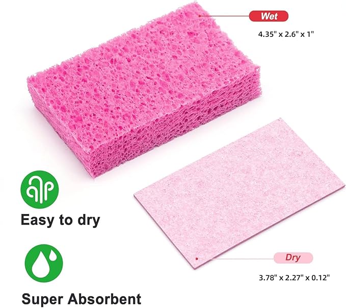 6 - Pack Non-Scratch Scrub Sponges - Sponges - Image 2