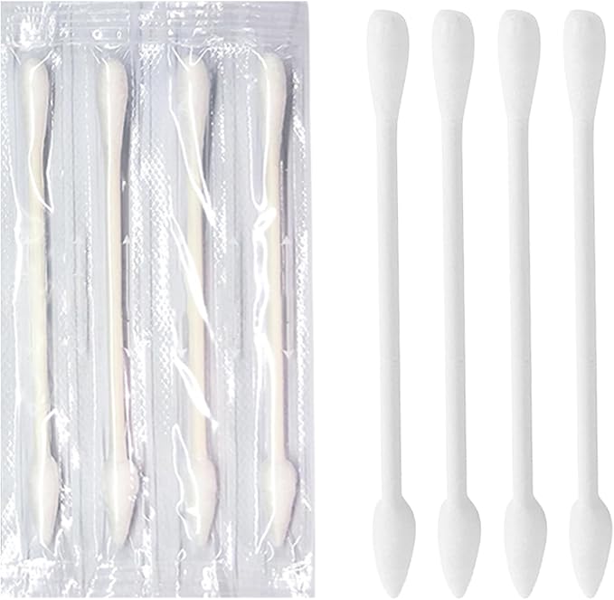 Individually Wrapped Pointed Round Cotton Swabs, Travel Size by Le+Miju