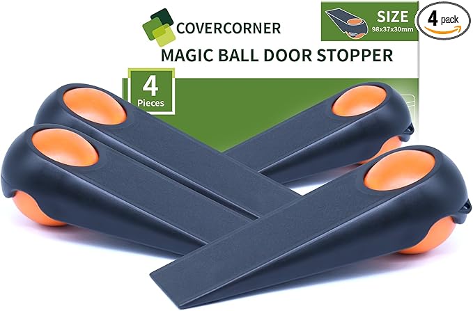 Door Stoppers for Bottom of Door, Rubber Door Stopper Wedges, Door Holders for by COVERCORNER