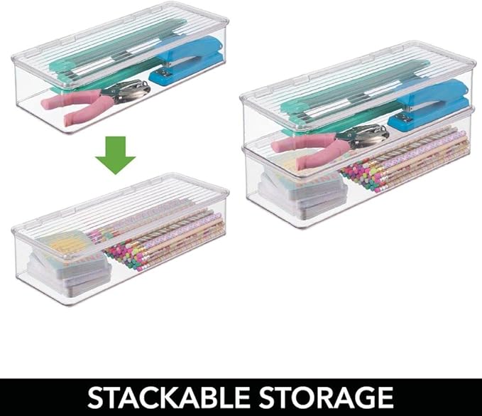 mDesign Office Supplies Desk Organizer Box - Image 3