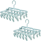 Foldable Clip Hangers with 26 Drying Clips, Underwear Hanger with Clips by Annaklin