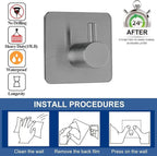 Adhesive Hooks Towel Hanger Wall Hooks - Image 3