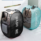 Larpur Pop Up Laundry Baskets, 2 Pack Mesh Laundry Hampers Collapsible Clothes - Image 3