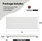 2 Pack Diatomite Stone Sink Tray, Water Absorbing Mat - Image 3