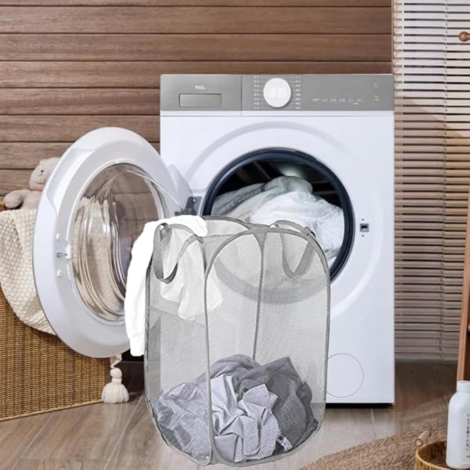 2 Pack Mesh Laundry Hampers, Pop Up Laundry Baskets, Collapsible Clothes - Image 5