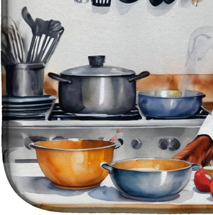 Caroline's Treasures DAC6266DDM Irish Setter The Chef Dish Drying Mat Absorbent - Image 4