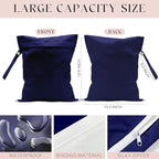 Waterproof Wet Bag for Swimsuit, Travel Beach Wet Dry Bag, Hidden Zipper - Image 2