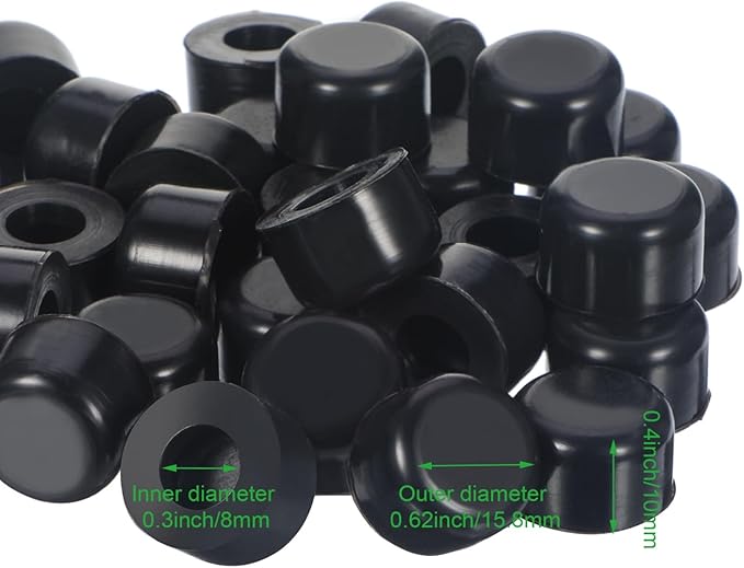 Outus 50 Pcs Rubber Door Stop Silicone Replacement Door Stop Caps Tips Bumpers - Image 2