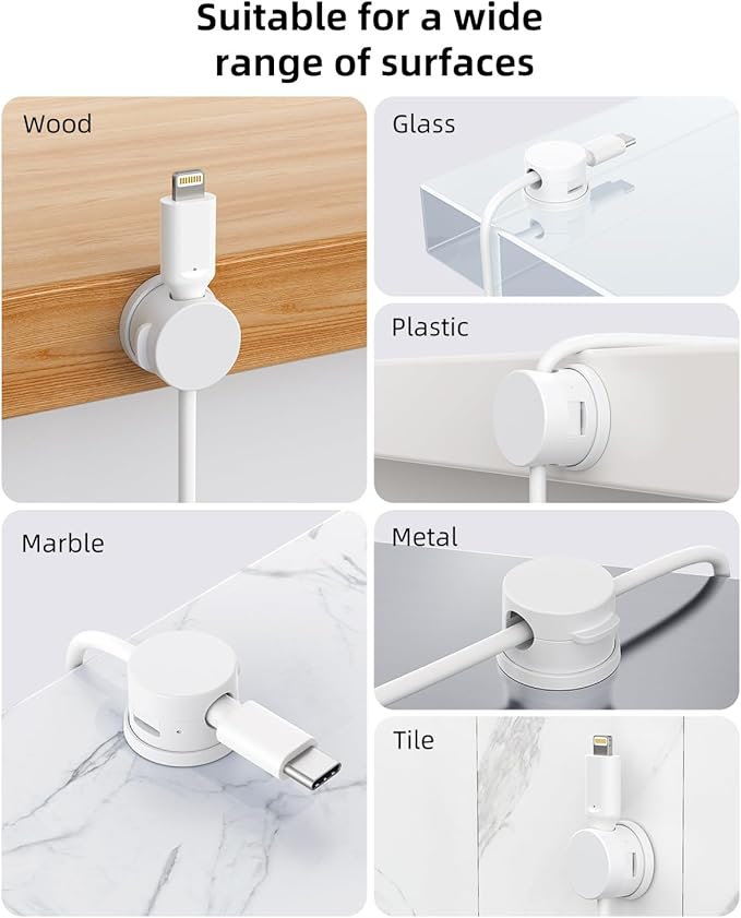 Swiveling Cord Holder, Magnetic Cord Organizer, Inchor Cable Organizer - Image 6