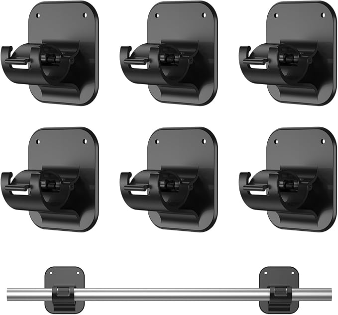 6 PCS Apartment Dorm Decor Curtain Rods No Drilling Brackets, No Drilling by Unknown