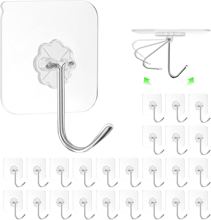 ZESLMG Adhesive Wall Hooks No Damage by ZESLMG